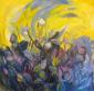 Ernesto Gentilini, Alba di colore (2011), tecnica mista su tela, cm 100x100