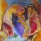 Cornelia Regine Prawitt, Mitten unter uns (In the middle of us) (2012), acrilico su tela, cm 50x50