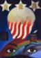 Gerhard Wollner, Stars over the rainbow (2009), olio su tela, cm 70x100