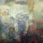 Regina Bucher, Angel-like (2010), tecnica mista su tela, cm 40x40