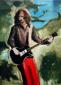 Ryuhei Matsuo, Black guitar (2012), olio su tela, cm 53x72,5