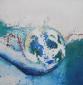 Mira Maria Meiler, Water energy II (2012), acrilico su tela, cm 90x90