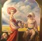 Claudio Giulianelli, Quello che Pulcinella avrebbe voluto avere dalla vita, olio su tela, cm 100x100