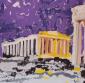 Angela Policastro, Atene (2012), tecnica mista su tela, cm 80x80