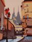 Angela Policastro, Strade di Brno (2011), tecnica mista su tela, cm 60x80