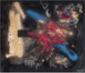 Conte, Peccati, pensieri, parole (2009), smalto e ferro su tela, cm 70x60
