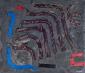 Conte, Pensieri, percorsi difformi (2010), tecnica mista su tela, cm 70x50