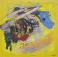 Conte, Sospensione del pensiero (2011), tecnica mista su tela, cm 70x70