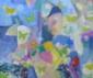 Erna Lang, Dreaming floating to the sky (2012), acrilico su tela, cm 60x50
