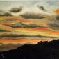 Patrizio Mugnaini, Tramonto a mvc (2013), olio su tela, cm 40x40