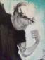 Ottavio Taranto, Tra faggi segati e cieli malati (2011), tecnica mista su tela, cm 60x80