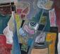 Constantin Galceava, Geometrizzazione (2011), olio su tela, cm 64x59
