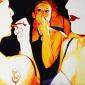 Giovanna Andreassi, Rossetto rosso (2010), acrilico su tela, cm 100x100