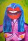 Christine Czanne-Thauss, Just laugh (2010), acrilico su tela, cm 50x70