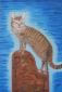 Giuseppe Denti, Pussy (2008), olio su tela, cm 40x60