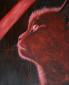 Ingeborg Saes, Red cat (2013), olio su tela, cm 50x60