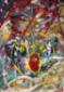 Antoinette Pallesi, Stufo (Je m'touffe) (2014), acrilico su tela, cm 46x65