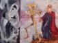 Livia Balu, Totentanz-Lebenstanz 4 (2012), olio su tela, cm 70x50
