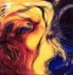 Danza erotica (2000), tecnica mista su tela, cm 100x100