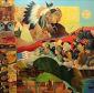 Mario Tapia Radic, America del Nord (1992), olio su tela, cm 150x150