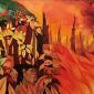 Mario Tapia Radic, Foresta in fiamme (1992), olio su tela, cm 100x100