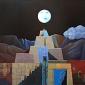 Mario Tapia Radic, Tempio della luna (2005), olio su tela, cm 90x90