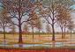 Gene Pompa, Autunno dopo la pioggia (2014), tecnica mista su tela, cm 100x70