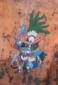 GUIKNI, Hunabku (Huitzilopochtli) (2010), tecnica mista su stoffa, cm 75x132
