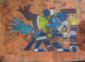 GUIKNI, Mixcoaltl (2010), tecnica mista su stoffa, cm 133x78