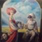 Claudio Giulianelli, Quello che Pulcinella avrebbe voluto dalla vita (2011), tecnica mista su tela, cm 100x100