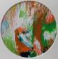 Caroline Josephs, Landcsapes of the Mind F2 (2018), acrilico su carta, diametro cm 13
