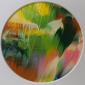 Caroline Josephs, Landscape of the Mind B1 (2018), acrilico su carta, diametro cm 13