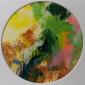 Caroline Josephs, Landscape of the Mind B2 (2018), acrilico su carta, diametro cm 13