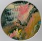 Caroline Josephs, Landscape of the Mind C1 (2018), acrilico su carta, diametro cm 12,9