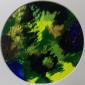 Caroline Josephs, Landscape of the Mind D4 (2018), acrilico su carta, diametro cm 12,9