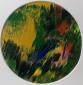 Caroline Josephs, Landscape of the Mind G3 (2018), acrilico su carta, diametro cm 12,8