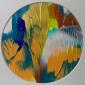 Caroline Josephs, Landscape of the Mind P4 (2018), acrilico su carta, diametro cm 12,9
