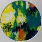 Caroline Josephs, Landscape of the Mind Q3 (2018), acrilico su carta, diametro cm 13