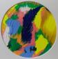 Caroline Josephs, Landscape of the Mind Q4 (2018), acrilico su carta, diametro cm 13
