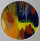 Caroline Josephs, Landscape of the Mind T2 (2018), acrilico su carta, diametro cm 13