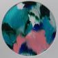 Caroline Josephs, Landscape of the Mind XIII (2018), acrilico su carta, diametro cm 13,4