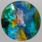 Caroline Josephs, Landscape of the Mind XVIII (2018), acrilico su plastica, diametro cm 12,6