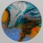 Caroline Josephs, Landscape of the Mind X (2018), acrilico su carta, diametro cm 13