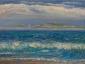 Catherine Perehudoff Fowler, Rolling Waves (2019), acrilico su tela, cm 30,5x23