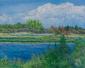Catherine Perehudoff Fowler, Warm Summer Day (2019), acrilico su tela, cm 51x41
