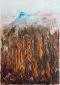 Giuseppe Rizzo Schettino, Prospettiva con montagna (2019), tecnica mista su tela, cm 50x70
