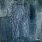 Giuseppe Rizzo Schettino, Righe della memoria (2019), tecnica mista su juta, cm 50x50