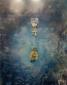 Valeria Perversi, H2O (2019), acrilico e flebo su tavola, cm 50x90