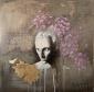 Valeria Perversi, Haiku (Peonies) (2019), acrilico, matita e olio su tavola, cm 50x50