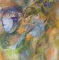 Valeria Tomasi, Abitanti 2 (2020), tecnica mista su juta, cm 50x50